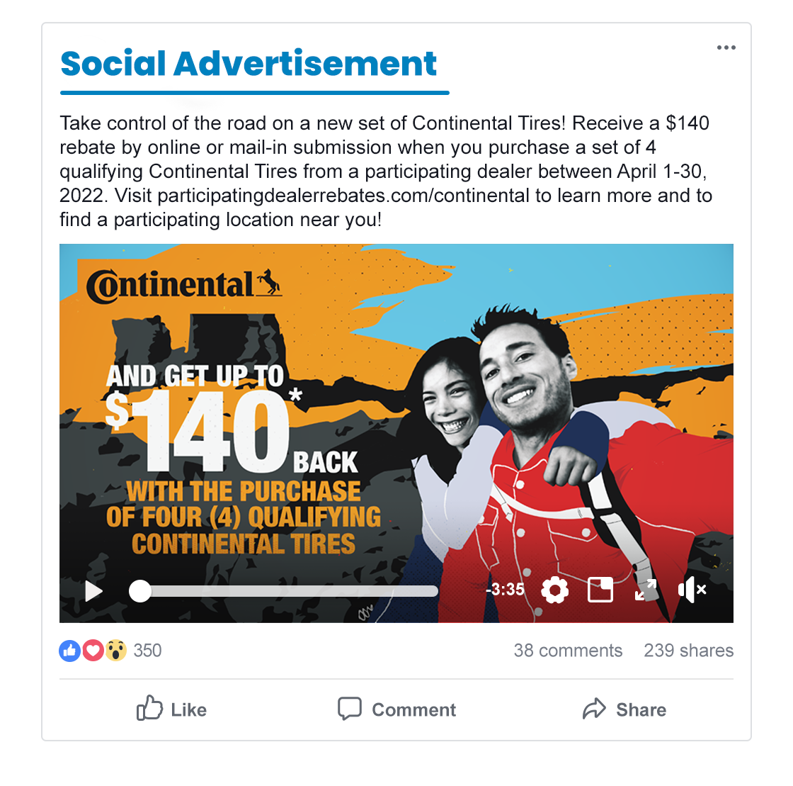Facebook Ad mockup